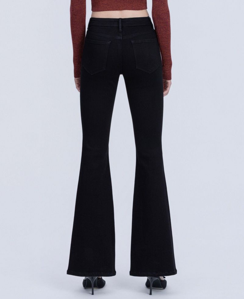Women's Mid Rise Seamless Waistband Flare Jeans