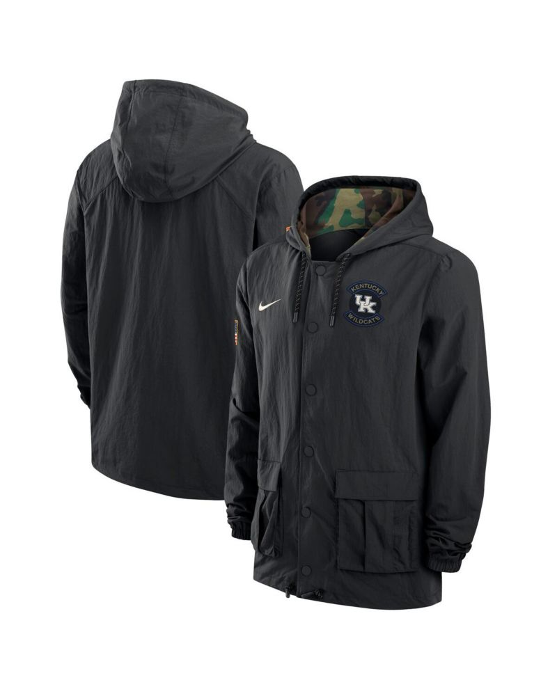 Men's Black Kentucky Wildcats 2025 NCAA Military Appreciation Full-Snap Jacket