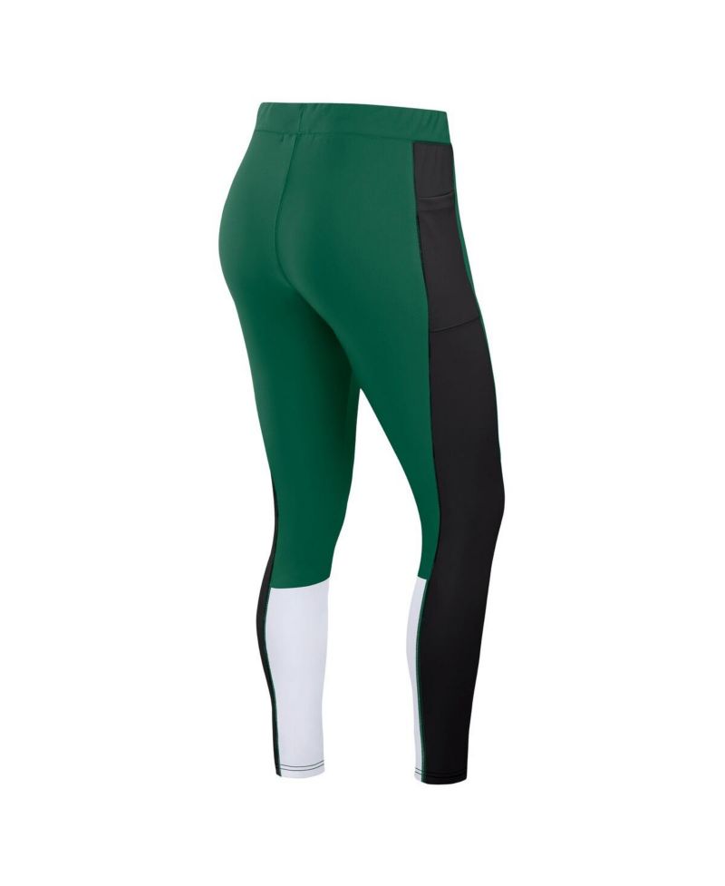 Women's Green/Black New York Jets Color Block Leggings
