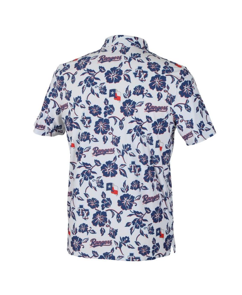 Men's White Texas Rangers Pua Performance Polo Shirt