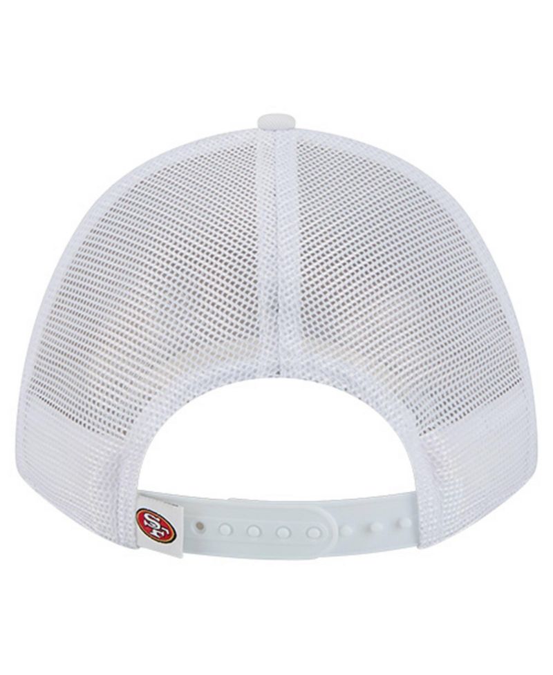 Men's White San Francisco 49ers NFL 9FORTY A-Frame M-Crown Adjustable Trucker Hat