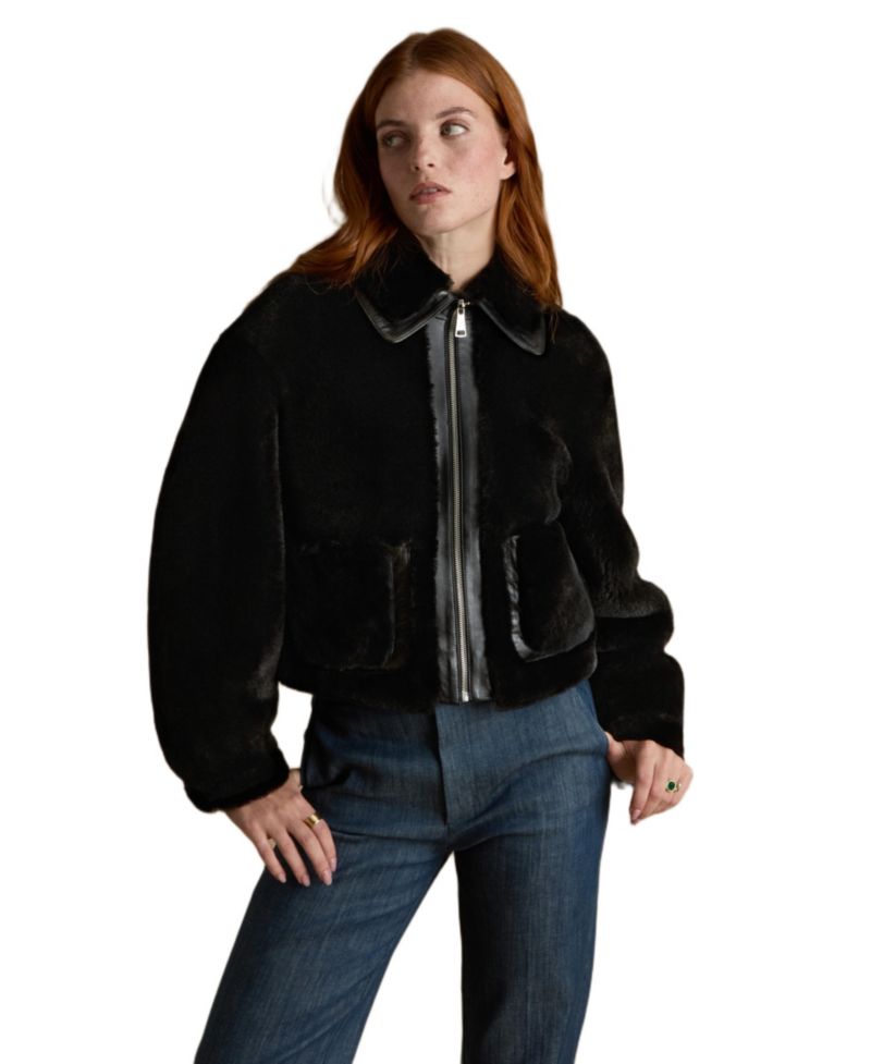Women's Cropped Shearling Jacket
