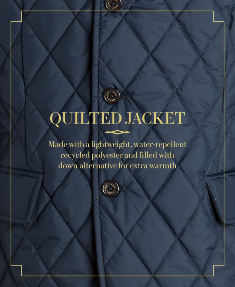 Men's Big & Tall Beaton Quilted Water-Repellent Full-Zip Jacket