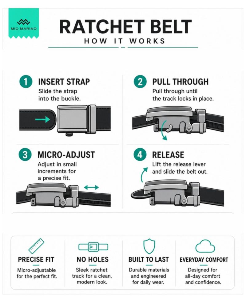 Men's Diagonal Weave Ratchet Belt