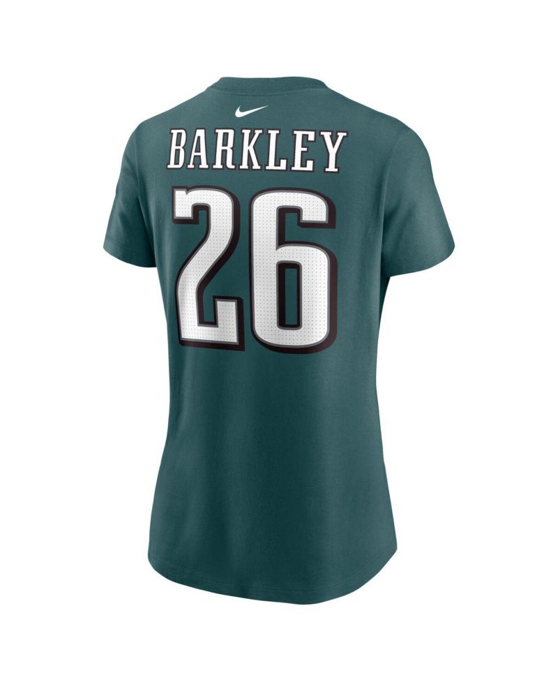 Women's Saquon Barkley Midnight Green Philadelphia Eagles Player Name & Number T-Shirt