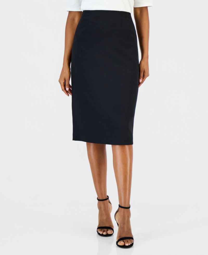 Women's Below-the-Knee Stretch Pencil Skirt