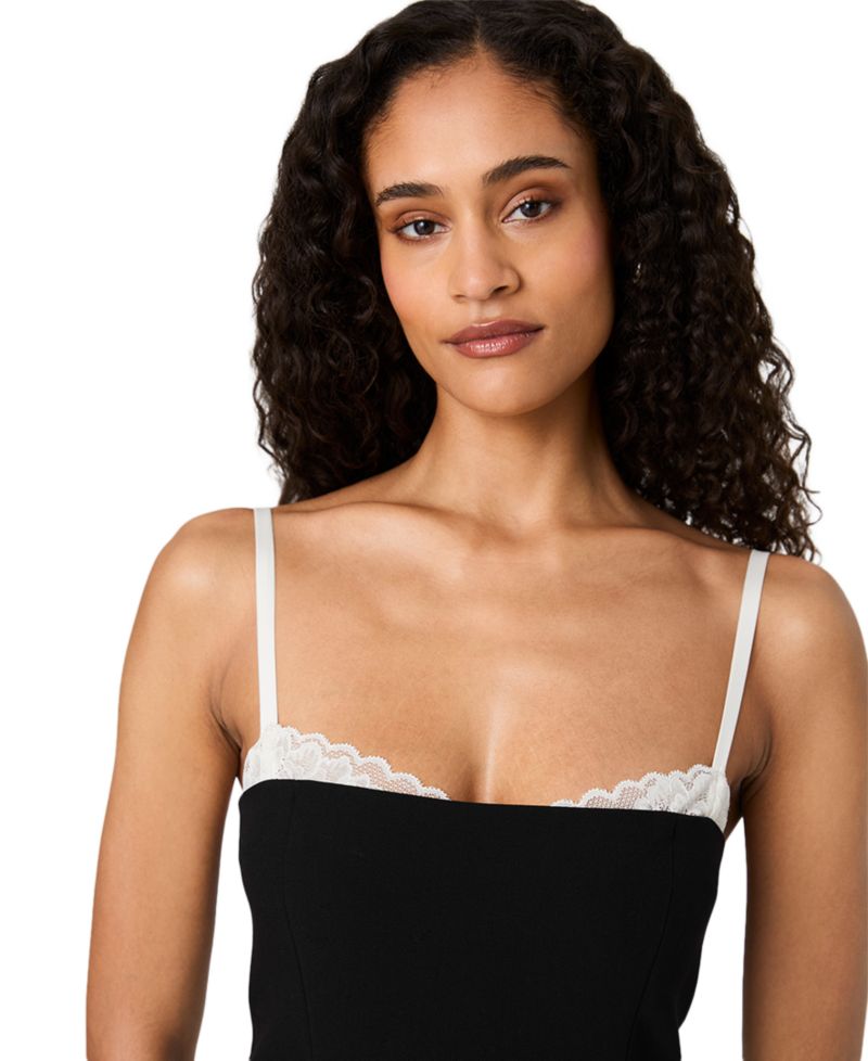 Women's Azra Lace-Trim Mini Square-Neck Dress