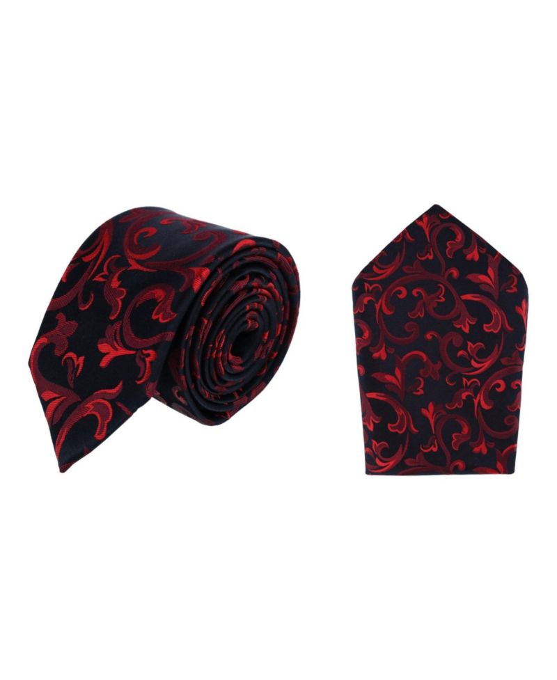 Men's Christian the Romantic Brocade Silk Necktie and Pocket Square Bundle