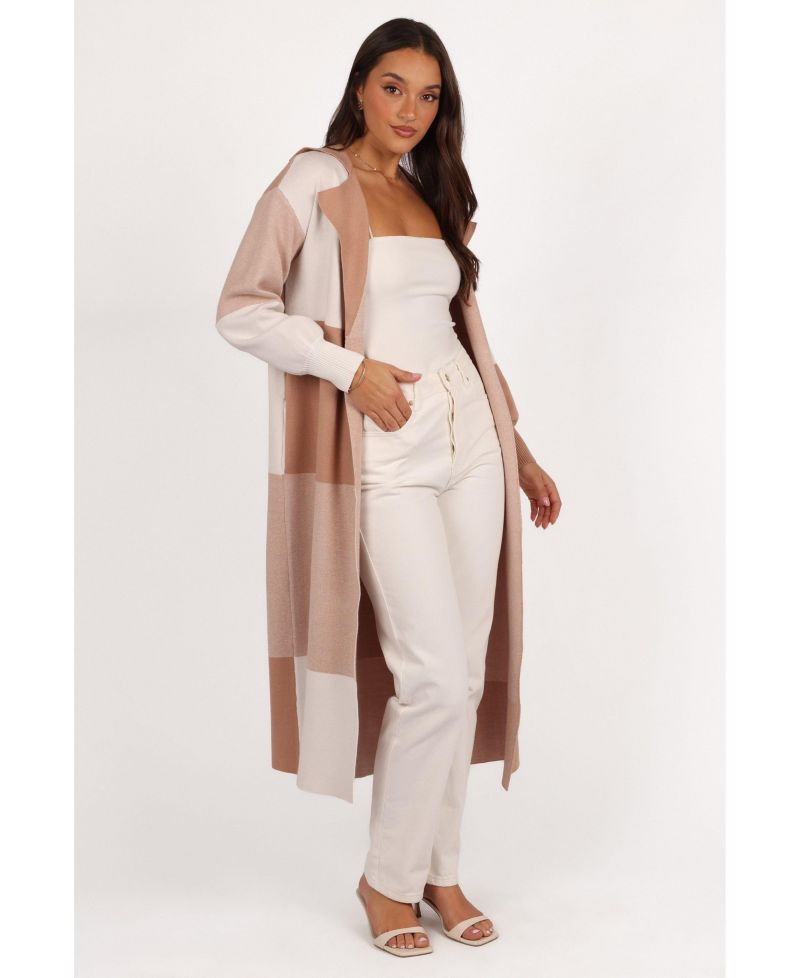 Women's Kingston Large Check Long Cardigan