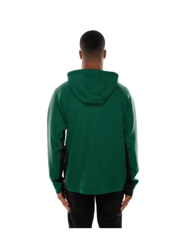 Men's Green New York Jets Combine Authentic Raglan Scuba Full-Zip Hoodie