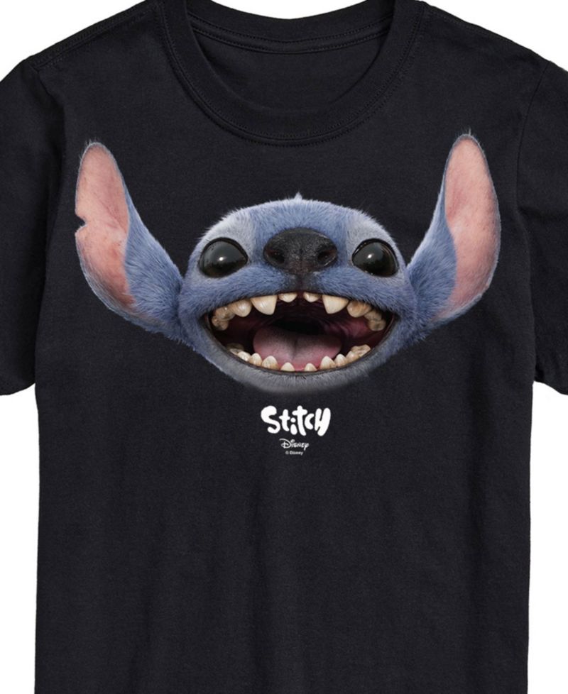 Men's Lilo and Stitch Live Action Stitch Face Short Sleeve T-Shirt