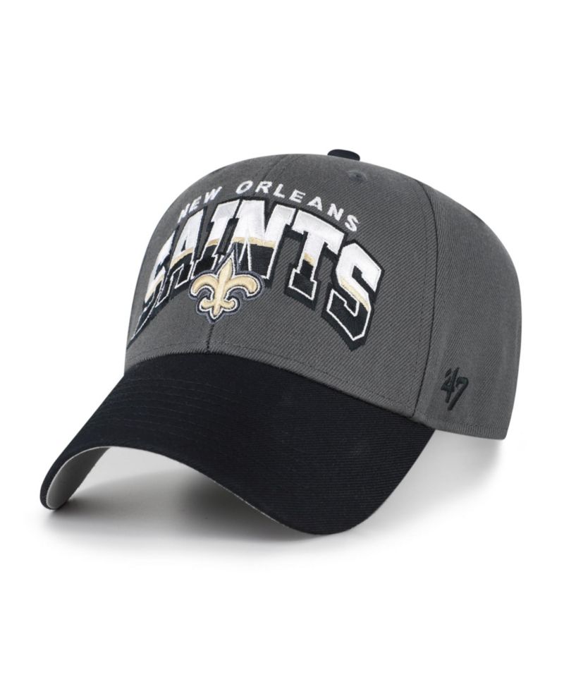 Men's '47 Charcoal New Orleans Saints Split Block MVP Adjustable Hat