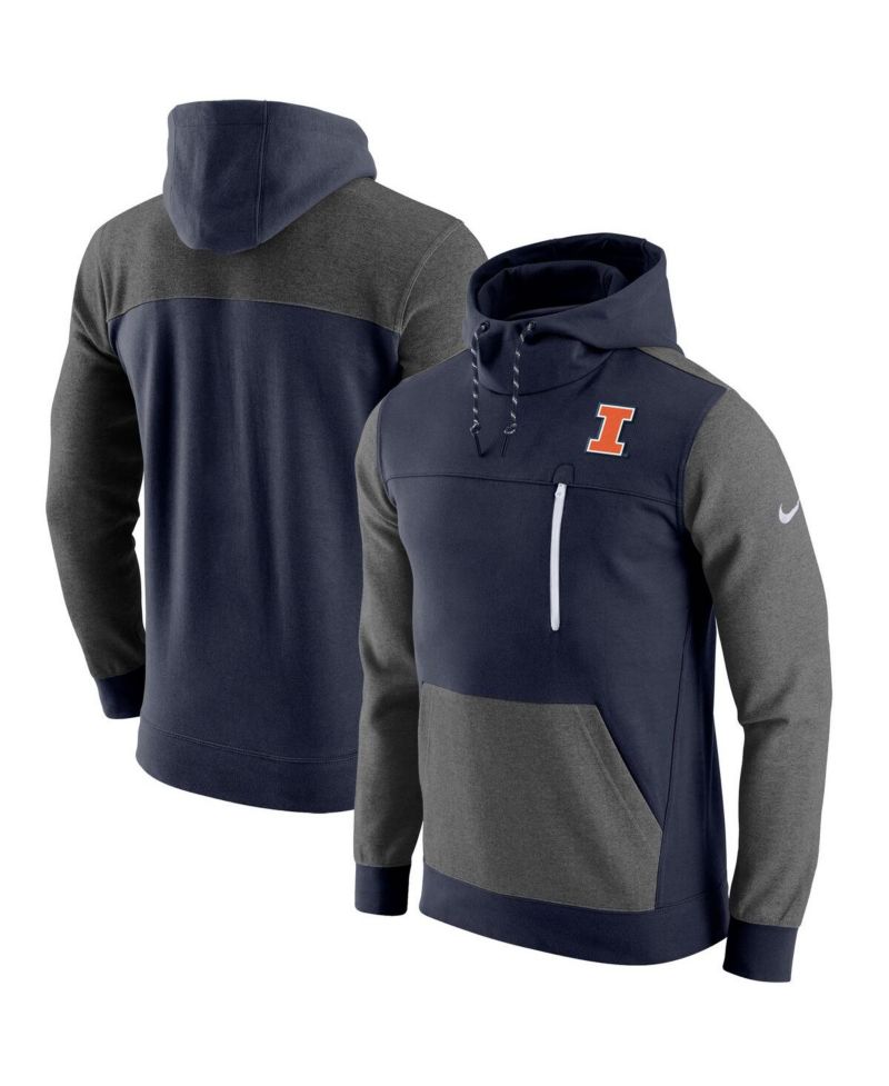 Men's Navy Illinois Fighting Illini Av-15 2.0 Pullover Hoodie