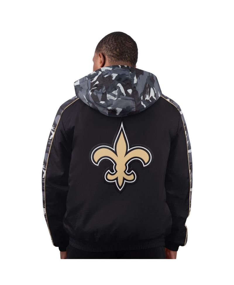 Men's Black New Orleans Saints Thursday Night Gridiron Full-Zip Jacket
