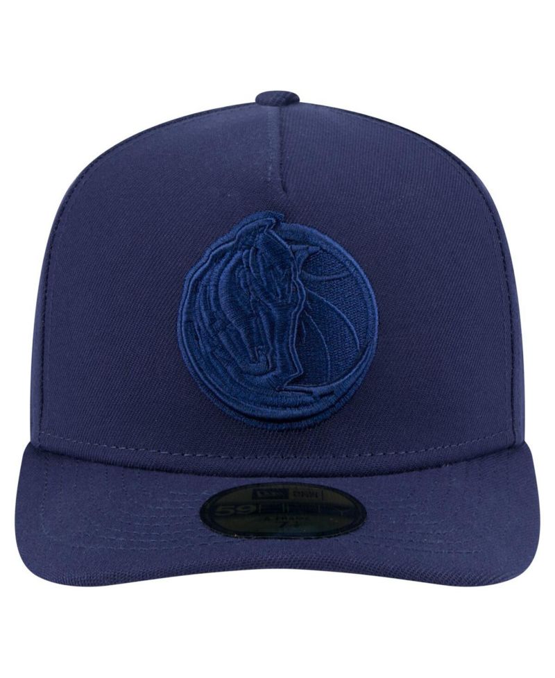 Men's Navy Dallas Mavericks Colorpack A-Frame Pinch Front 59FIFTY Fitted Hat
