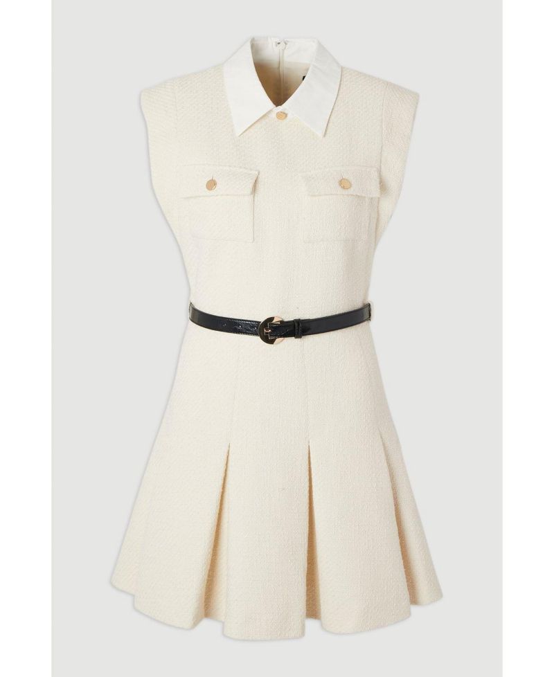 Women's Tweed Sleeveless Mini Dress