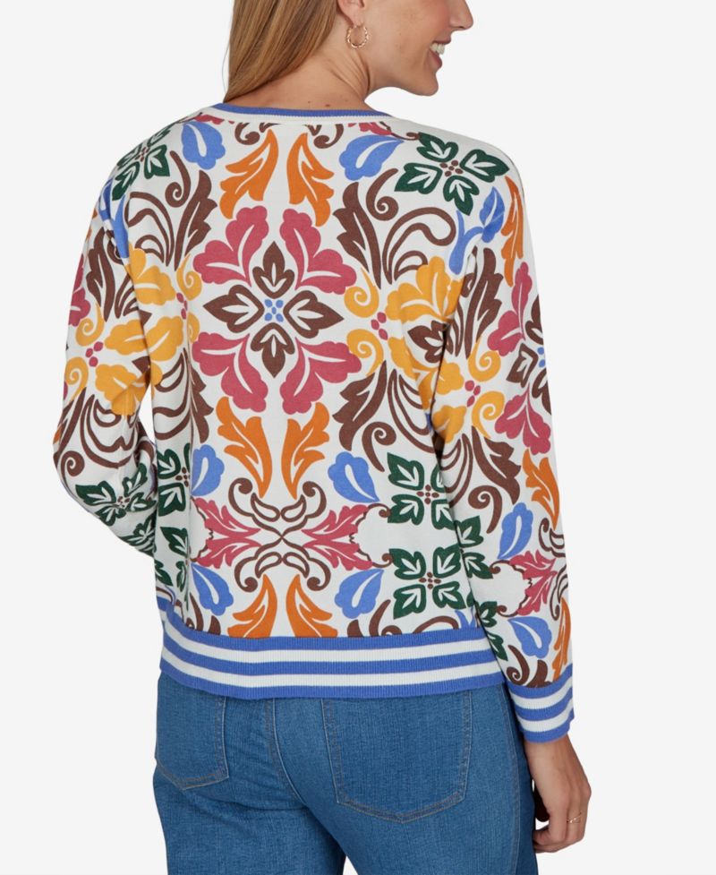 Petite Floral Lightweight Sweater