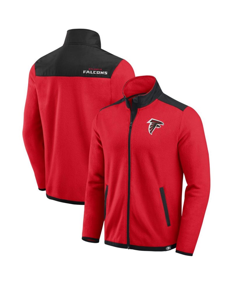 Darius Rucker Collection by Men's Red Atlanta Falcons Color Block Polar Fleece Full-Zip Jacket