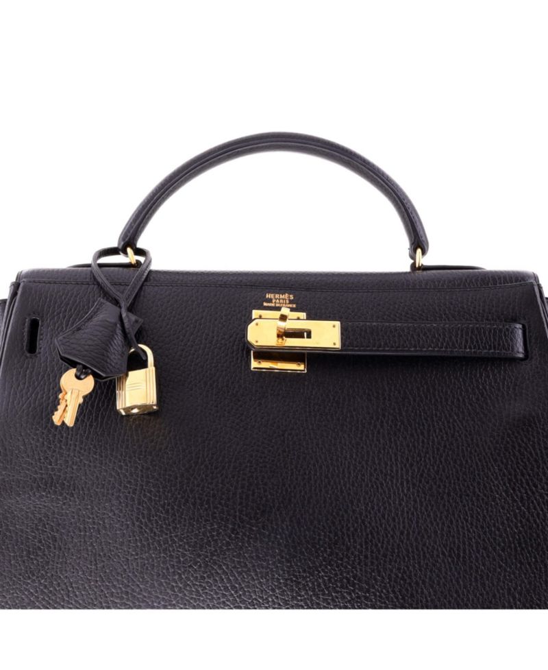 Pre-Owned Herm&egrave;s Kelly 32 Leather Gold-Tone Shoulder Bag