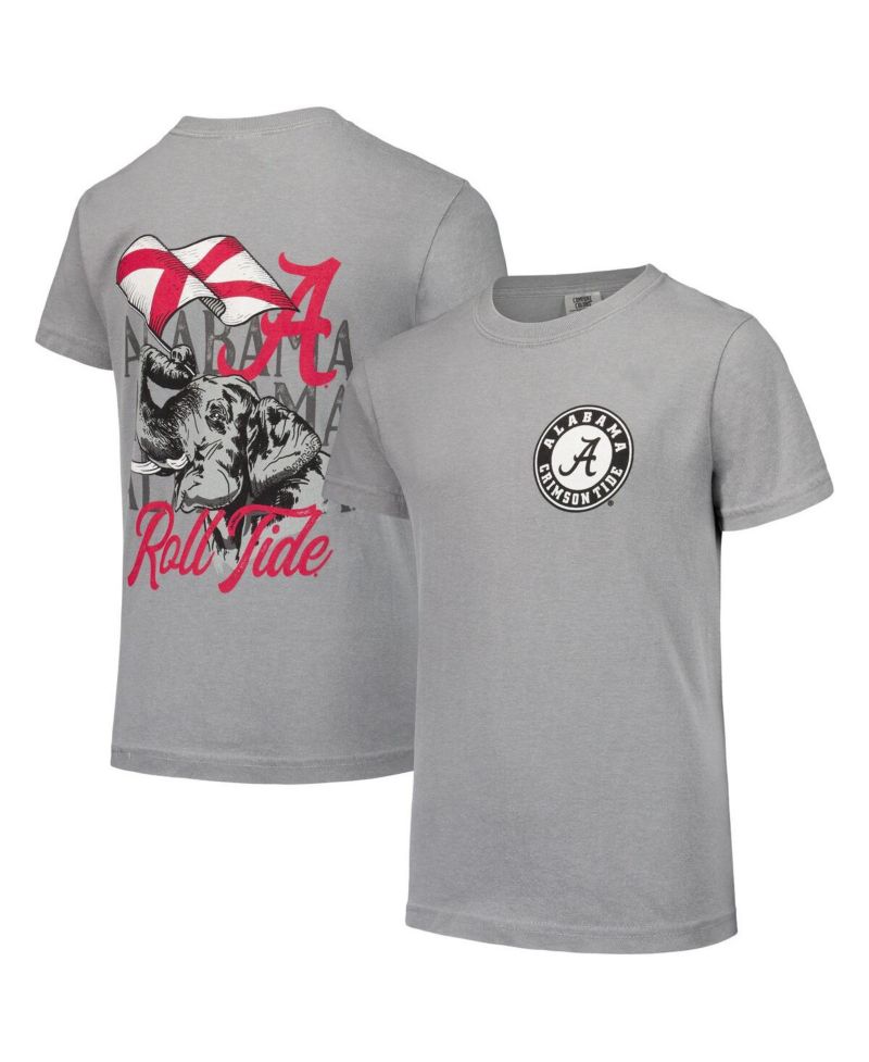 Big Boys and Girls Gray Alabama Crimson Tide Hyperlocal Comfort Colors T-Shirt