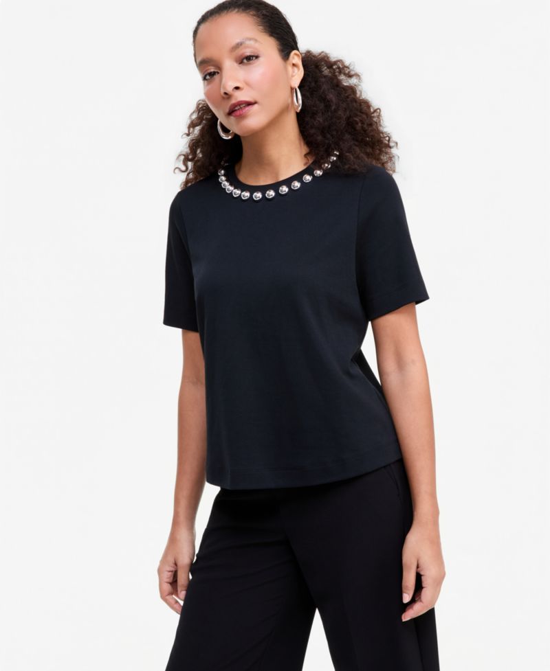Women's Embellished Crewneck T-Shirt