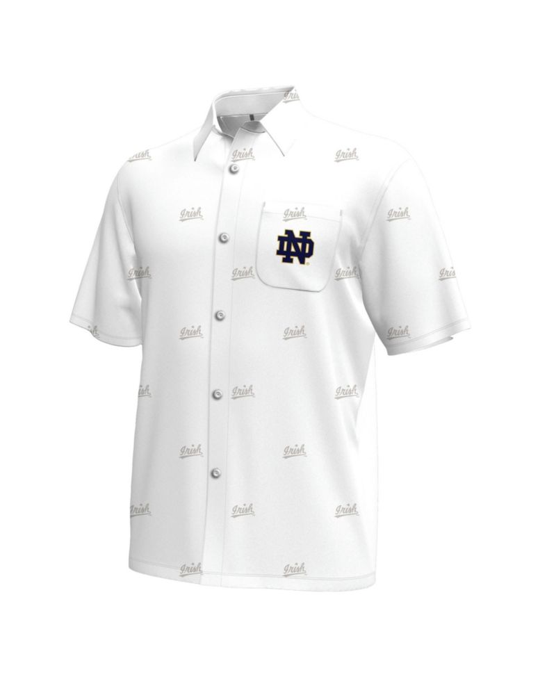 Men's White Notre Dame Fighting Irish Gameday Armourfuse Button-Up Shirt
