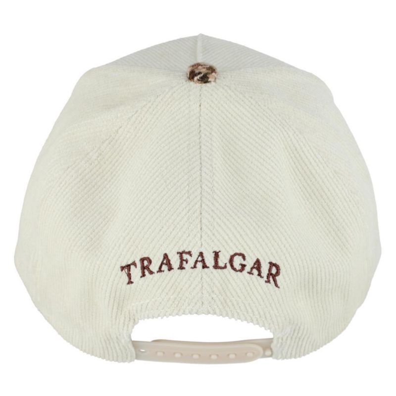 Men's 's 5 Panel Corduroy Baseball Hat with Plaid Brim