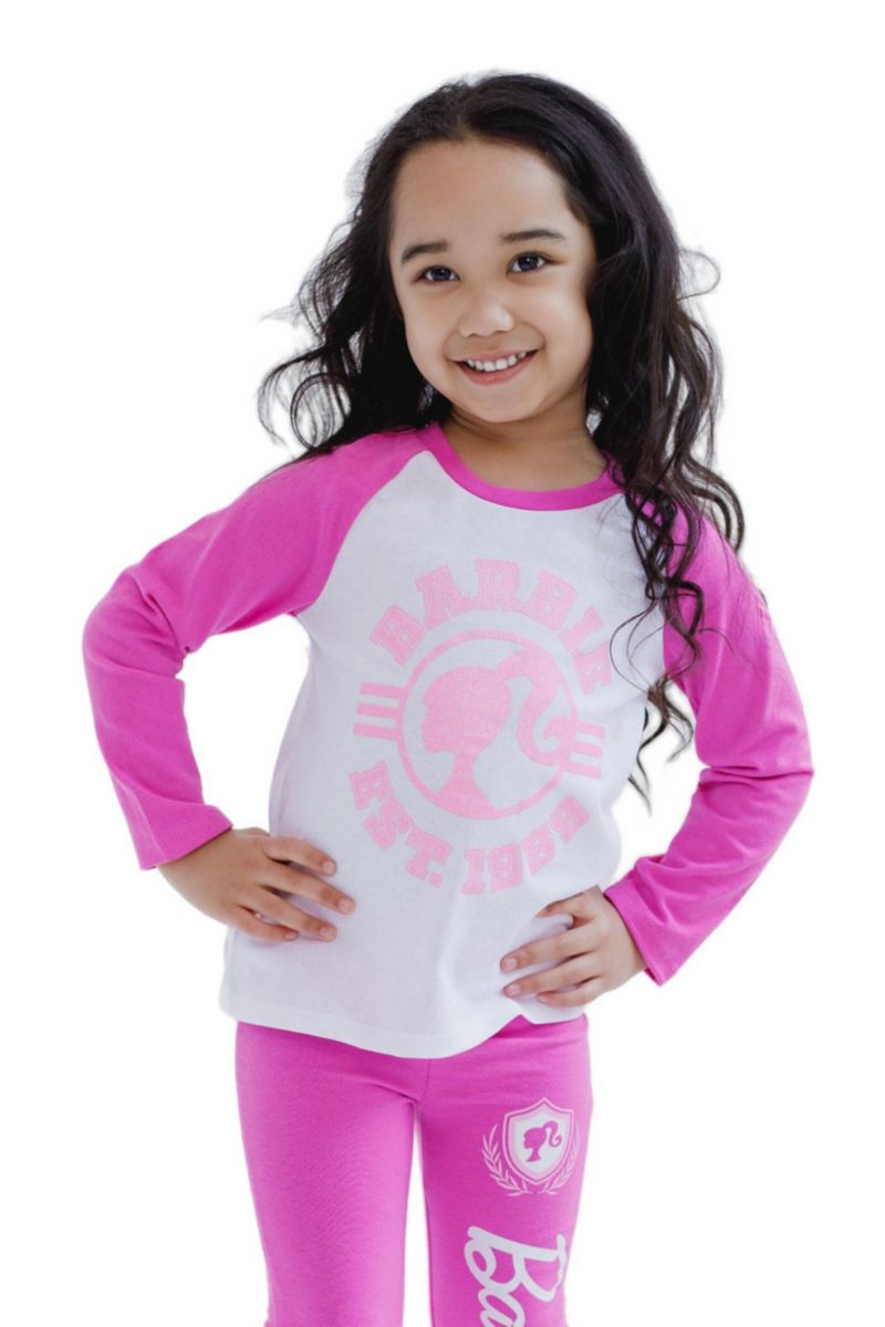 Little Girls 2-Piece Long Sleeve Tee and Flare Pants Set