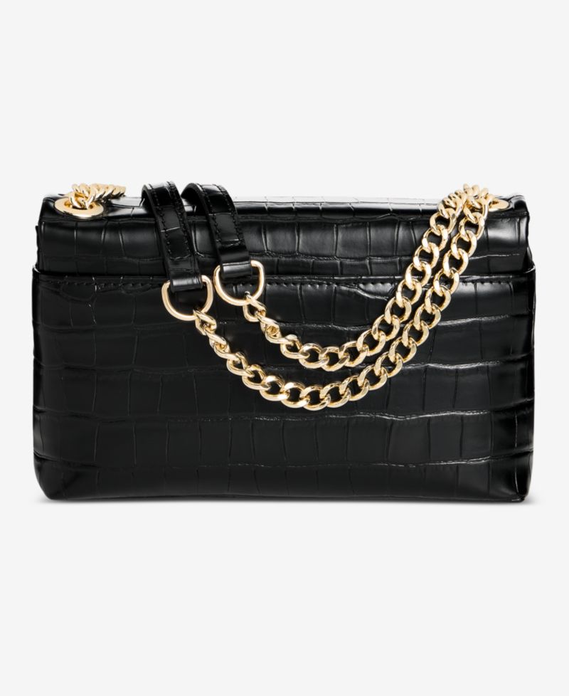 Mini Ajae Croco-Embossed Crossbody Bag