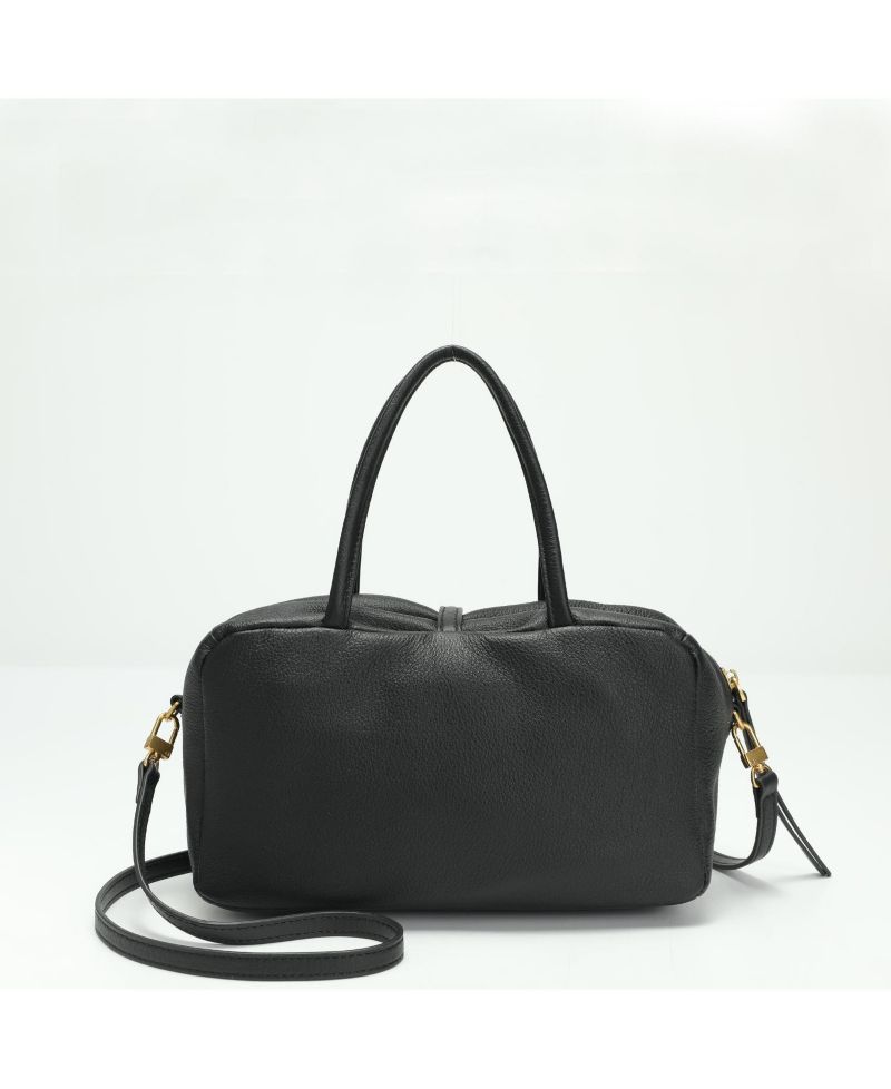 Madison Soft Pebbled Leather Mini Top Handle Satchel Crossbody Bag Small Structured Camera Handbag