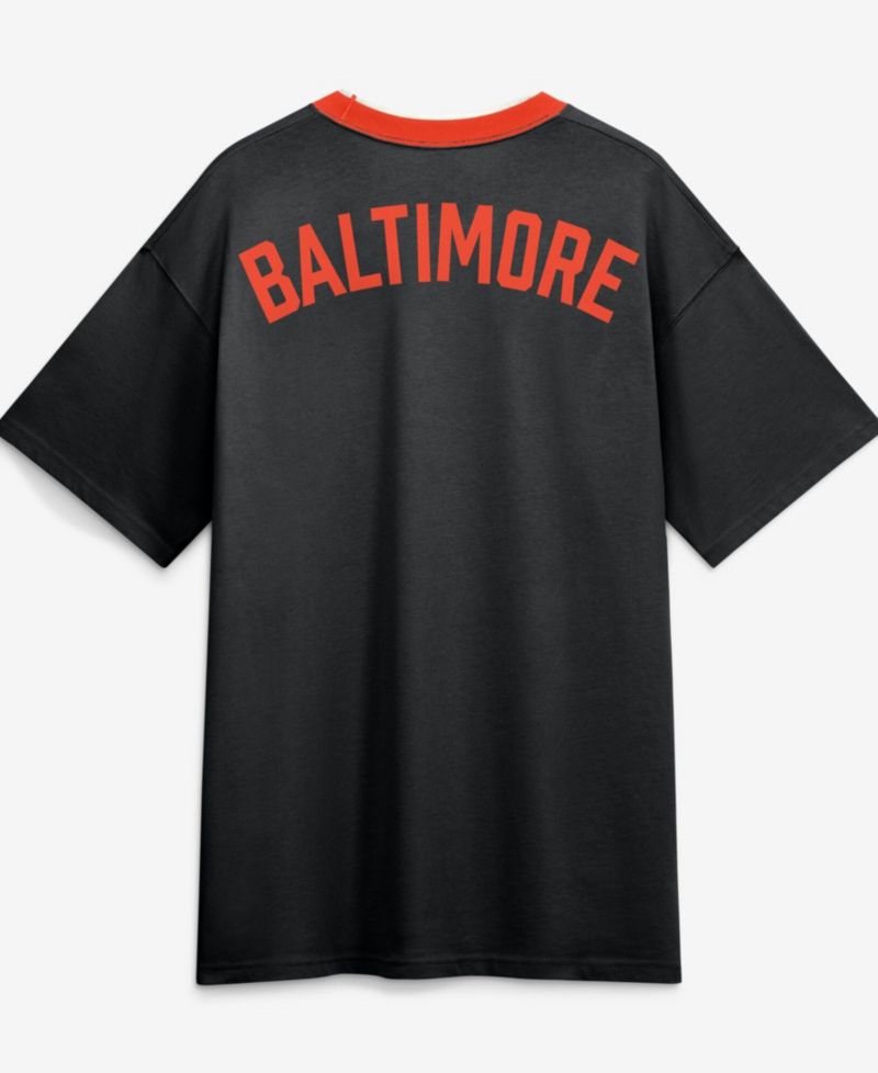 Men's Black Baltimore Orioles Cooperstown Collection Ringer T-Shirt