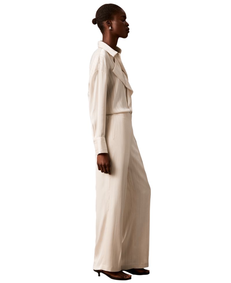 Women's Pull-on Wide-leg Satin Pants