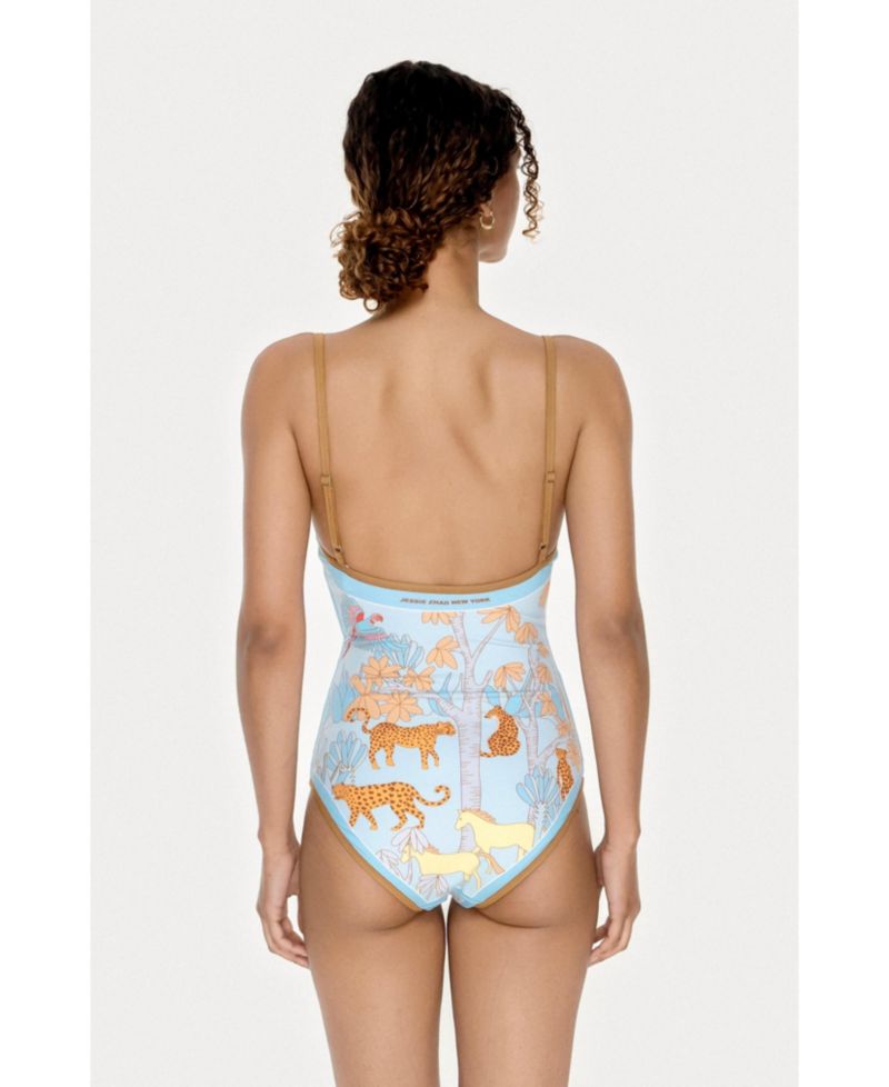 Jungle Adventure Reversible V-Neck One-Piece Swimsuit