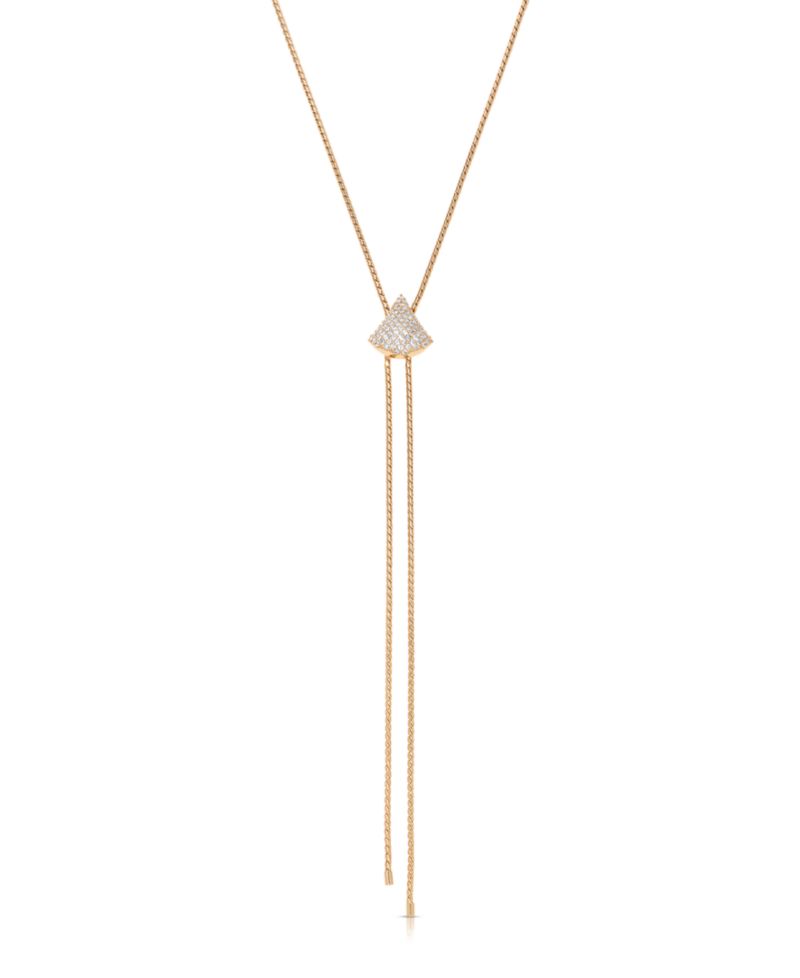 Pave Shine Bolo Necklace