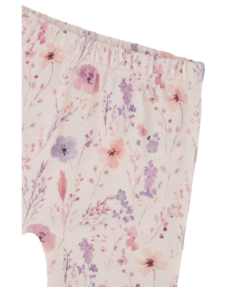 Baby Girls Cotton Pants and Top Set Printed Flowers