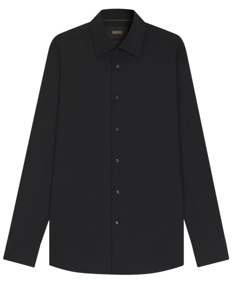 Men's Slim-Fit Poplin Dress Shirt