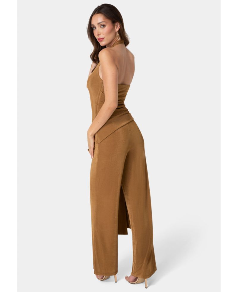 Women's Slinky Drop Waist Halter Jumpsuit