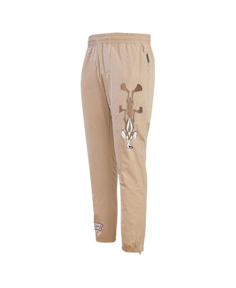 Men's Khaki Looney Tunes Wile E. Coyote Upside Down Joggers