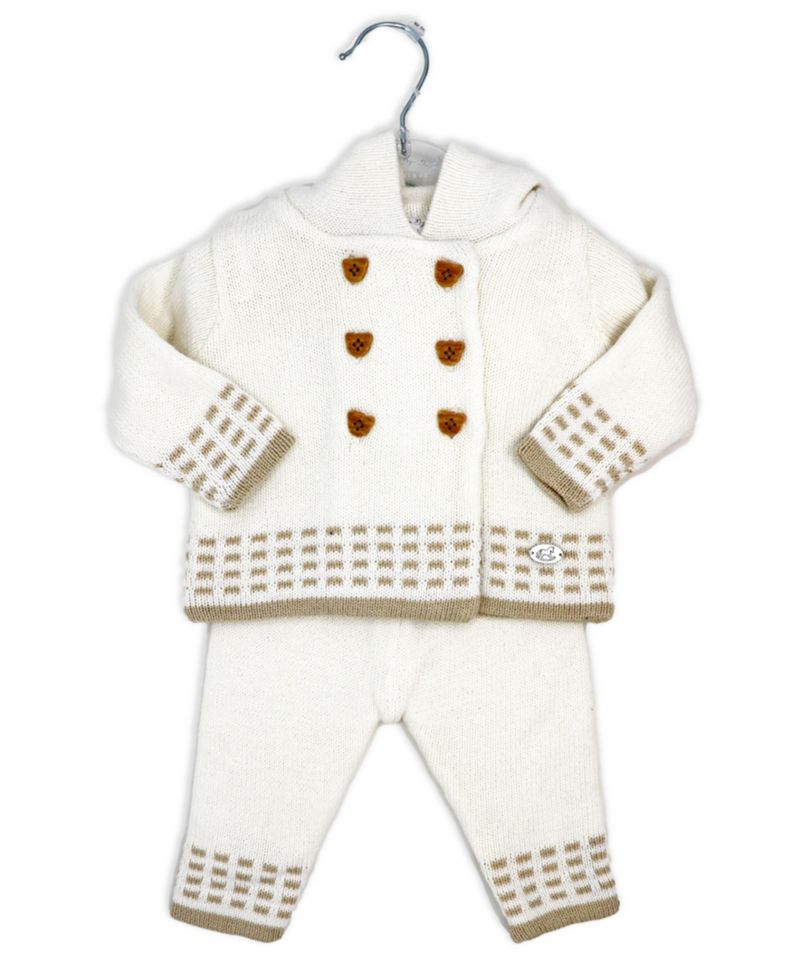Baby Boys and Girls Jacket and Trouser Knitted, 2-Piece Set