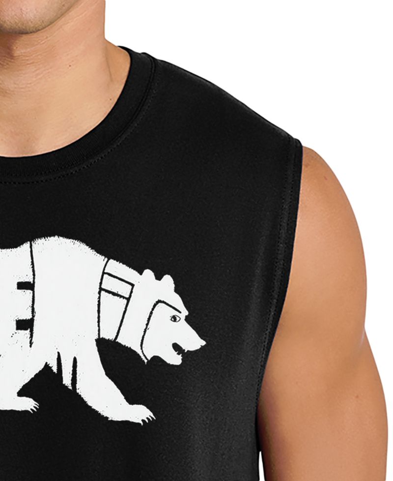 Men's Bear Explore Word Art Graphic Tank Top