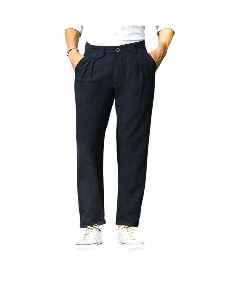 Men's Prussian Blue Velvique Tailored Trousers