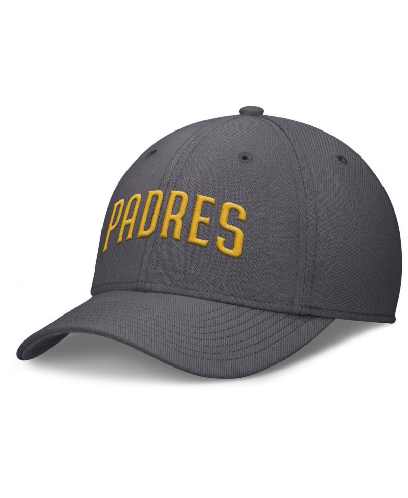 Men's Gray San Diego Padres Swoosh Performance Flex Hat