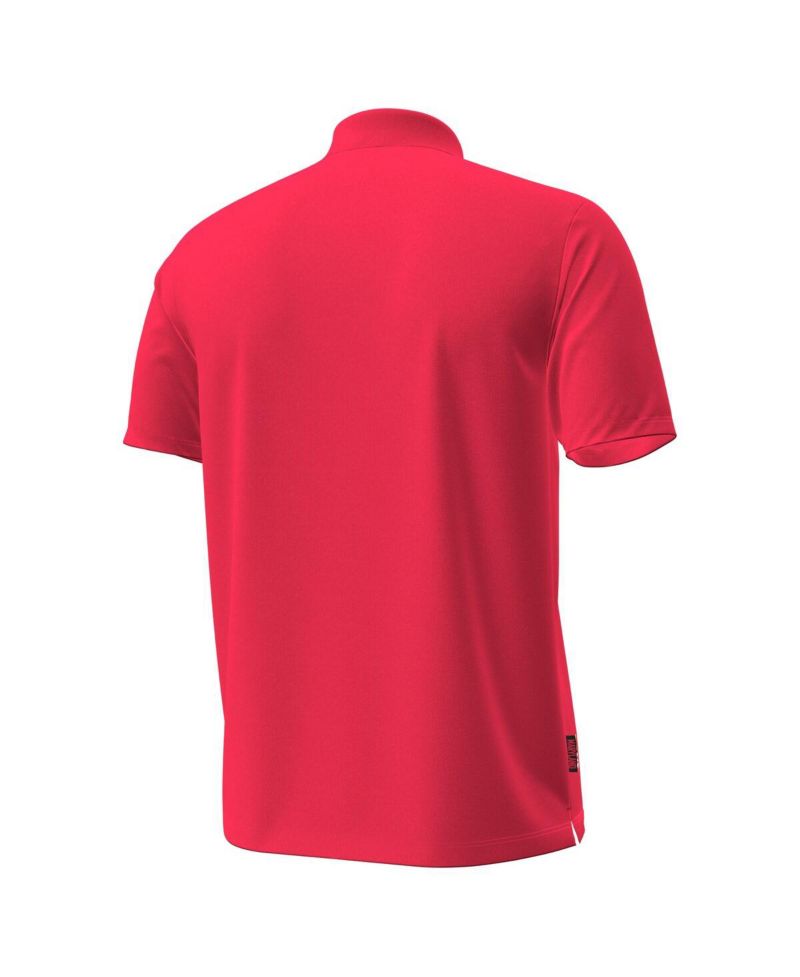 Men's Red Maryland Terrapins Performance Drive Chest Stripe Polo Shirt