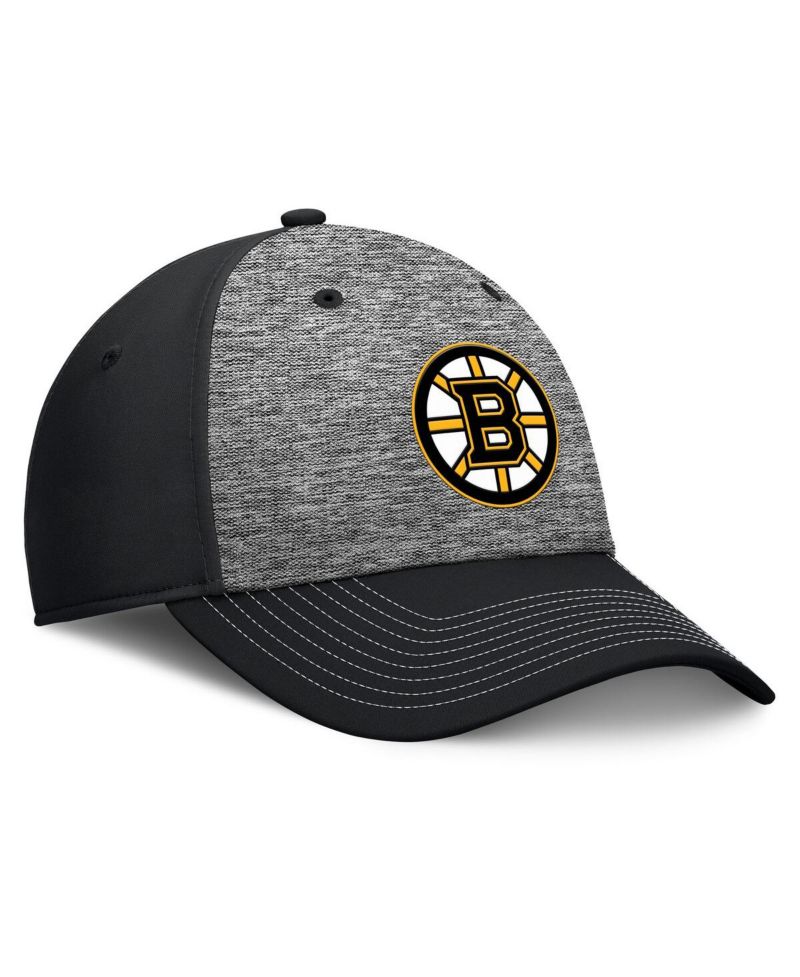 Men's Gray/Black Boston Bruins Fundamental Top Shelf 2-Tone Flex Hat