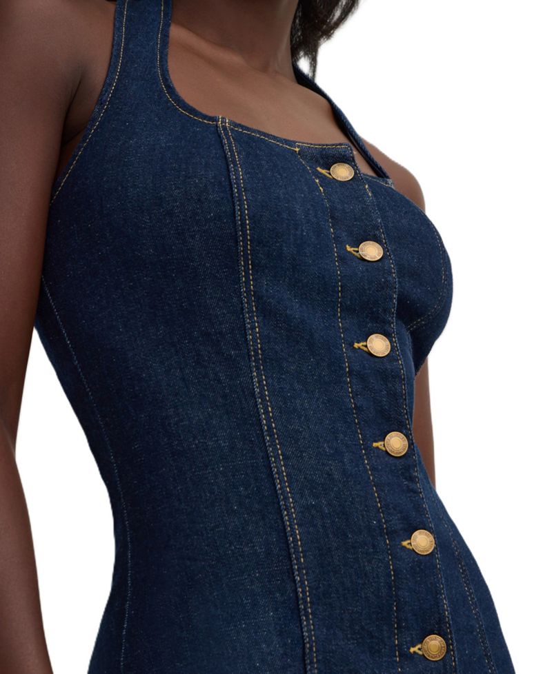Women's Jocelyn Halter Sleeveless Denim Dress
