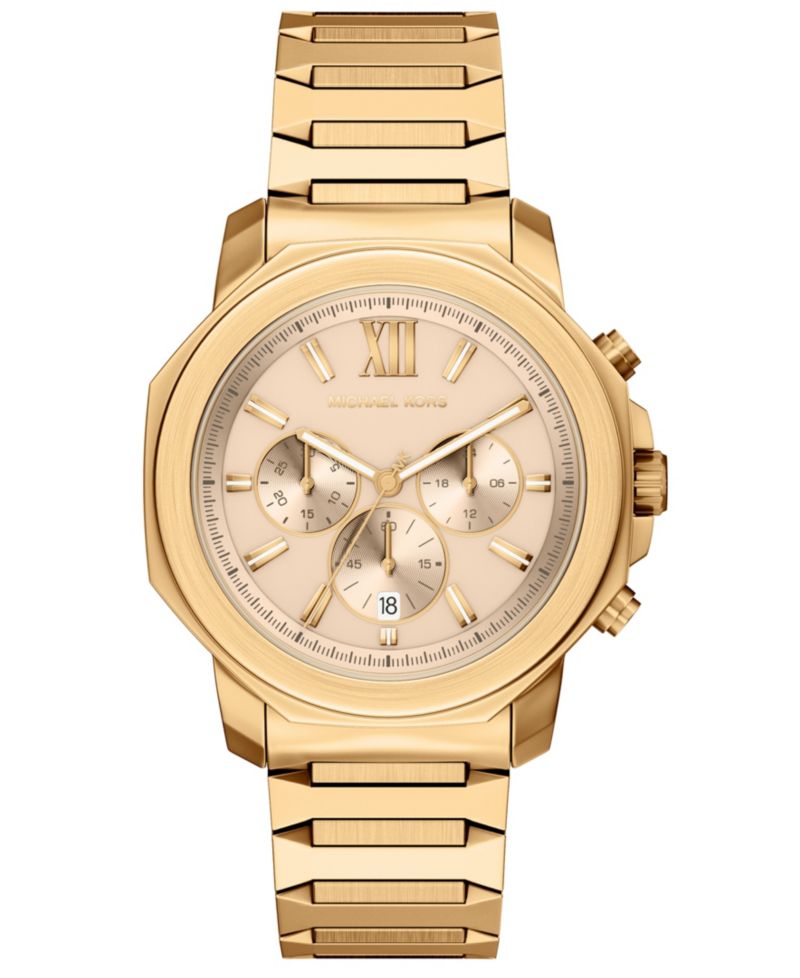 Men's Prescott Chronograph Gold-Tone Stainless Steel Watch, 44mm