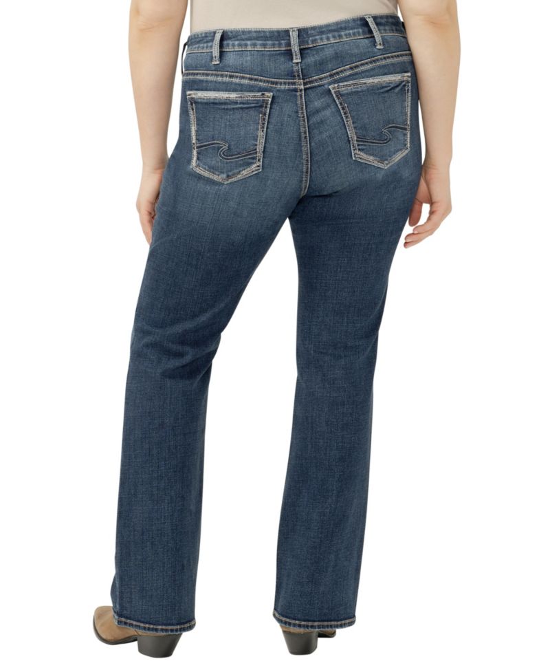 Plus Size Elyse Mid Rise Comfort Fit Bootcut Jeans