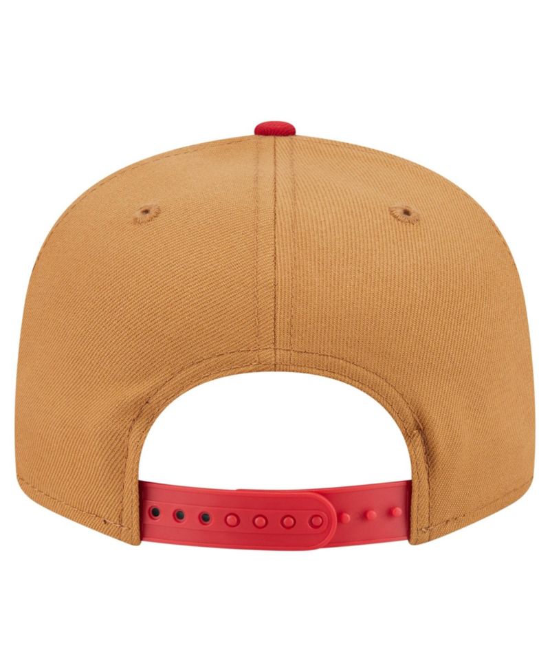 Men's Khaki/Red Cincinnati Reds Ice Cream 9FIFTY Snapback Hat