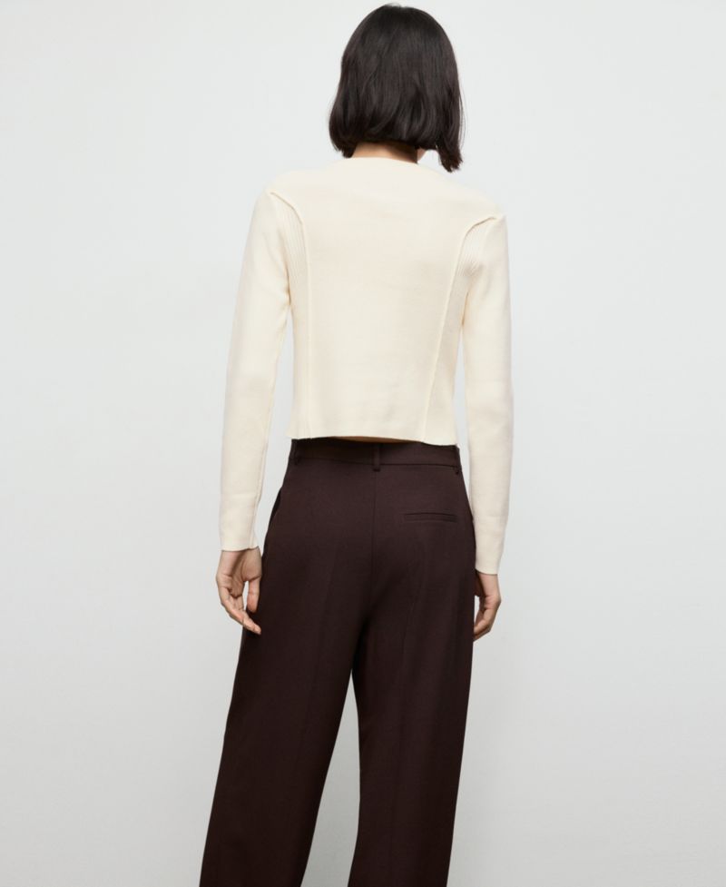 Women's Ribbed Knitted Cardigan Sweater