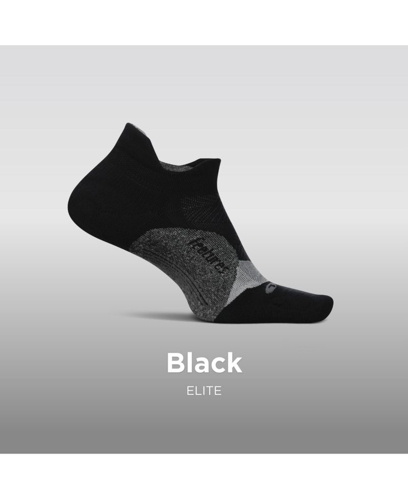 Elite Light Cushion No Show Tab Ankle Socks - Sport Sock with Targeted Compression
